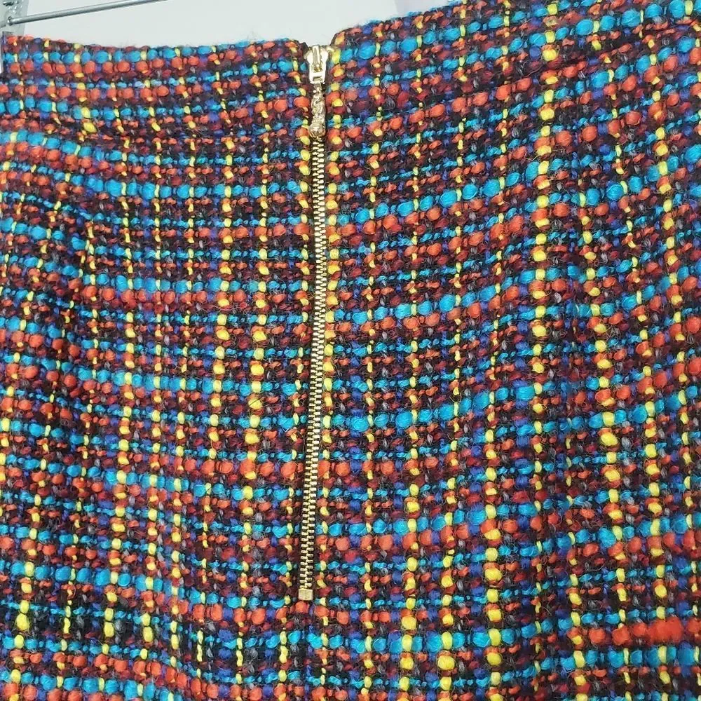 Kate Spade Judy Rainbow Tweed Skirt Size 8